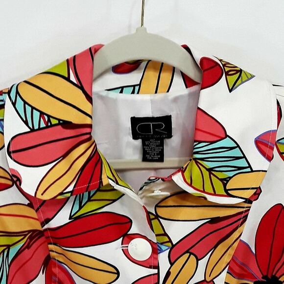 CR Sportswear Floral Lined Jacket Blazer Womens Size 8 EUC - Picture 7 of 7